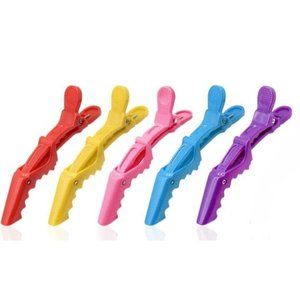 5pc Alligator Hair Clips 5 Clips Colourful Hair Clips Brand New